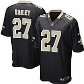 Nike Men & Women & Youth Saints #27 Bailey Black Team Color Game Jersey,baseball caps,new era cap wholesale,wholesale hats